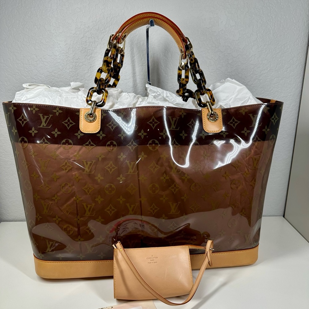 Louis Vuitton Cabas Ambre GM Brown Monogram Bag with Pouch